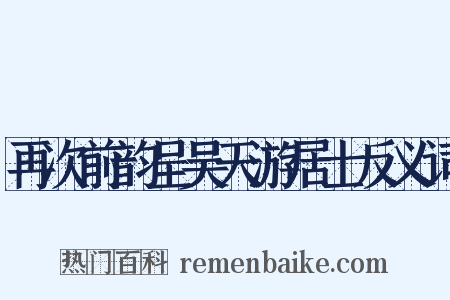 再次前韵呈吴天游居士反义词是什么意思的图片
